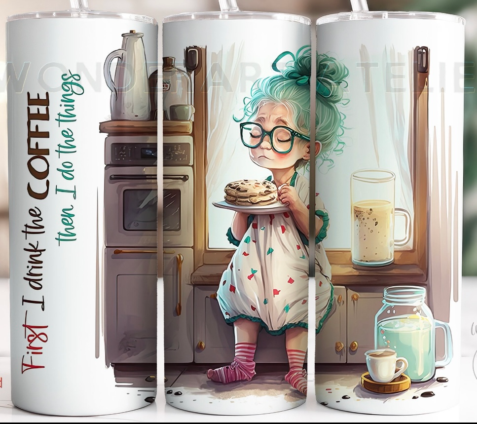 First I Drink the Coffee - 20oz Stainless Steel Tumbler